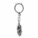 Виртуозный брелок для ключей "Обезьяна - не вижу" из серебра 925 пробы с чернением в подарочном футляре