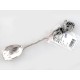 Художественная чайная ложка "Глухарь" из серебра 925 пробы