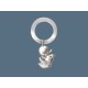 Милая погремушка "Утенок на кольце" из серебра 925 пробы