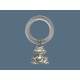 Прекрасная погремушка "Лягушка на кольце" из серебра 925 пробы