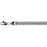 Чернёный серебряный браслет из серебра 925 пробы, плетение Бисмарк фото