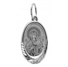 Смоленская Богородица. Нательный образок из серебра 925 пробы