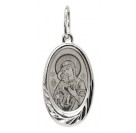 Феодоровская (Федоровская) Богородица. Нательный образок из серебра 925 пробы