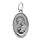 Тихвинская икона Божией Матери. Образок из серебра 925 пробы