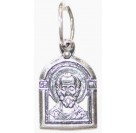 Святой Николай Чудотворец. Образок нательный из серебра 925 пробы