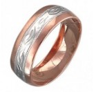 Интересное обручальное кольцо из серебра 925 пробы с золотым покрытием, шинка 7 мм