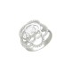 Распрекрасное кольцо в виде цветка с фианитами из серебра 925 пробы