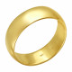 Гладкое обручальное кольцо из желтого золота 585 пробы, ширина 5,9 мм