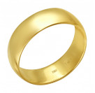 Гладкое обручальное кольцо из желтого золота 585 пробы, ширина 5,9 мм
