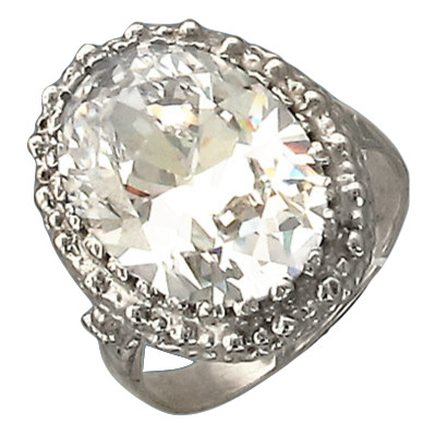Упоительное кольцо с горным хрусталем из серебра 925 пробы фото