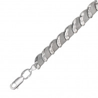 Рафинированный браслет из серебра 925 пробы цвет металла белый фото
