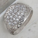 Рафинированное кольцо с фианитами из серебра 925 пробы