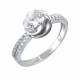 Элегантное кольцо с фианитами из серебра 925 пробы