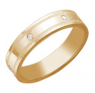 Восхищающее обручальное кольцо с фианитами из серебра 925 пробы с золотым покрытием