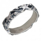 Волнующее кольцо из серебра 925 пробы с чернением