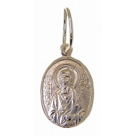Образок "Святой апостол Андрей Первозванный" из серебра 925 пробы фото