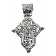 Крест-мощевик "Распятие Христово" из серебра 925 пробы фото