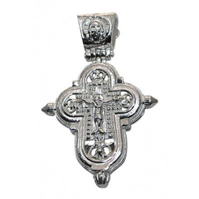Крест-мощевик "Распятие Христово" из серебра 925 пробы фото