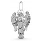 Образок "Ангел Хранитель" с фианитами из серебра 925 пробы