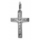 Нательный крест с распятием из серебра 925 пробы