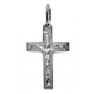 Нательный крест с распятием из серебра 925 пробы