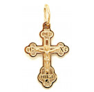 Нательный крест с распятием из коллекции "Москва златоглавая" из серебра 925 пробы