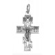 Крест  с молитвой "Спаси, Господи, люди Твоя..." из серебра 925 пробы с чернением