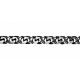 Браслет Восмерка Панцирная из серебра 925 пробы с родиевым покрытием