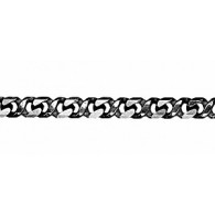 Черненый браслет из серебра 925 пробы, плетение Панцирь (Панцирное) фото
