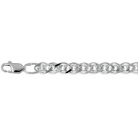 Граненый браслет из серебра 925 пробы, плетение Нонна фото