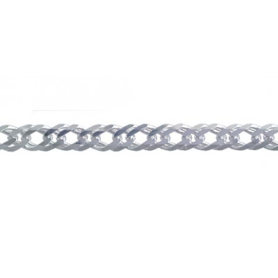 Браслет из серебра 925 пробы, плетение Двойной Ромб фото