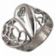 Кружевное кольцо с сердечками с цирконами, бижутерия