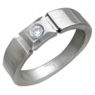Утонченное кольцо с цирконом, бижутерия фото