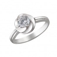 Удивительное кольцо с фианитом из серебра 925 пробы фото