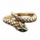Символичное кольцо в виде змеи с ювелирной эмалью и кристаллами, бижутерия