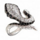 Провокационное кольцо в виде змейки с кристаллами, бижутерия