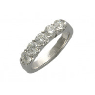 Богатейшее кольцо с бриллиантами из белого золота 585 пробы фото