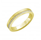 Ультрамодное кольцо с бриллиантами из желтого золота 585 пробы
