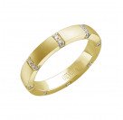 Завидное кольцо с бриллиантами из желтого золота 585 пробы