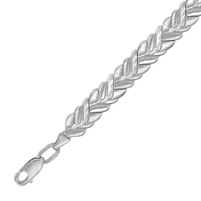 Обольстительный браслет из серебра 925 пробы цвет металла белый фото