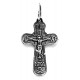Нательный крест с распятием из серебра 925 пробы с чернением
