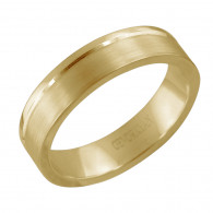 Обручальное кольцо из трубы DOLCE VITA из желтого золота 585 пробы, ширина 5 мм фото