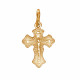 Добротный нательный крест с распятием из серебра 925 пробы с позолотой