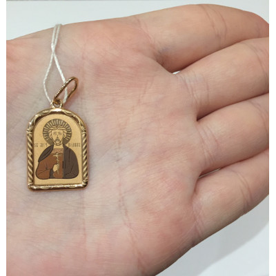 Иоанн Сочавский Св. (помогает в бизнесе). Нательная иконка из золота 585 пробы фото