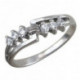 Оригинальное кольцо с фианитами из серебра 925 пробы
