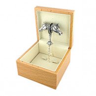 Эксклюзивный штопор "Лошадь" из серебра 925 пробы фото