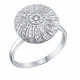 Блещущее кольцо с фианитами из серебра 925 пробы
