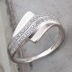 Ненавязчивое кольцо с фианитами из серебра 925 пробы