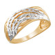 Прекрасное кольцо из серебра 925 пробы алмазным гранением и родированием