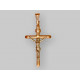 Желанный нательный крест с распятием из комбинированного золота 585 пробы